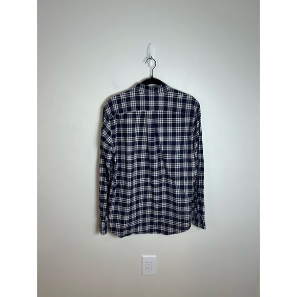 Uniqlo Men's Flannel Checked Long Sleeve Shirt Size Small Blue Plaid - Picture 8 of 8